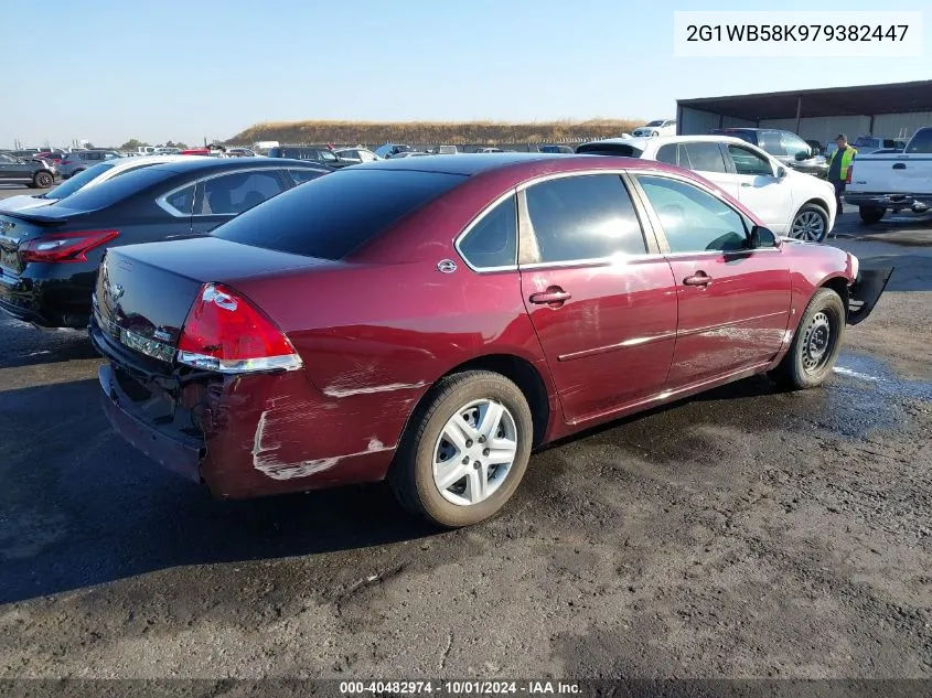 2007 Chevrolet Impala Ls VIN: 2G1WB58K979382447 Lot: 40482974