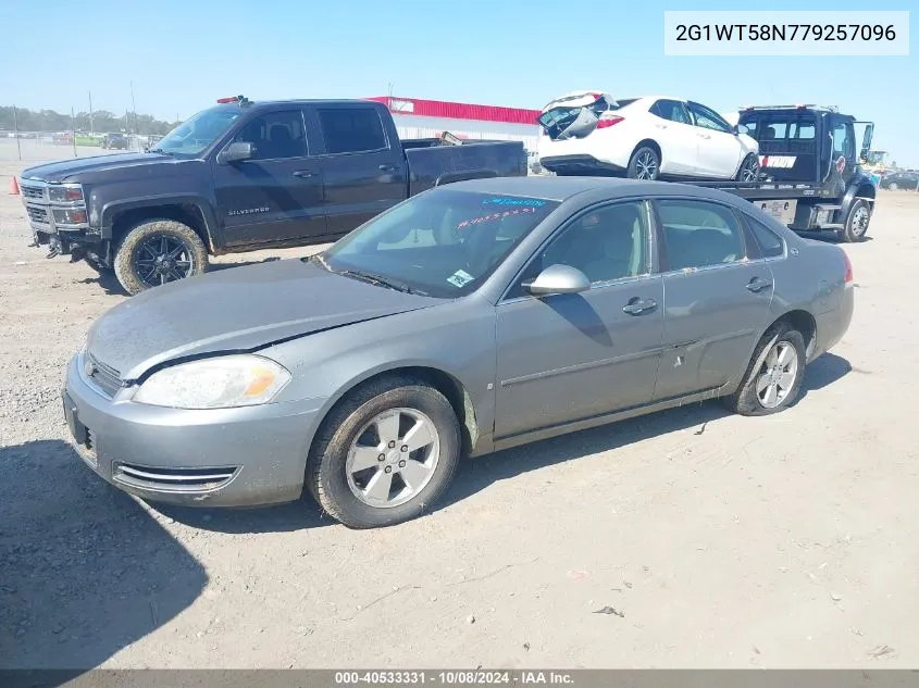 2007 Chevrolet Impala Lt VIN: 2G1WT58N779257096 Lot: 40533331