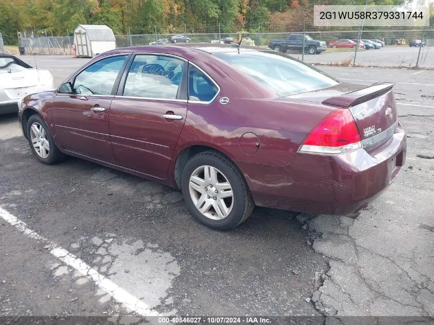 2007 Chevrolet Impala Ltz VIN: 2G1WU58R379331744 Lot: 40546027