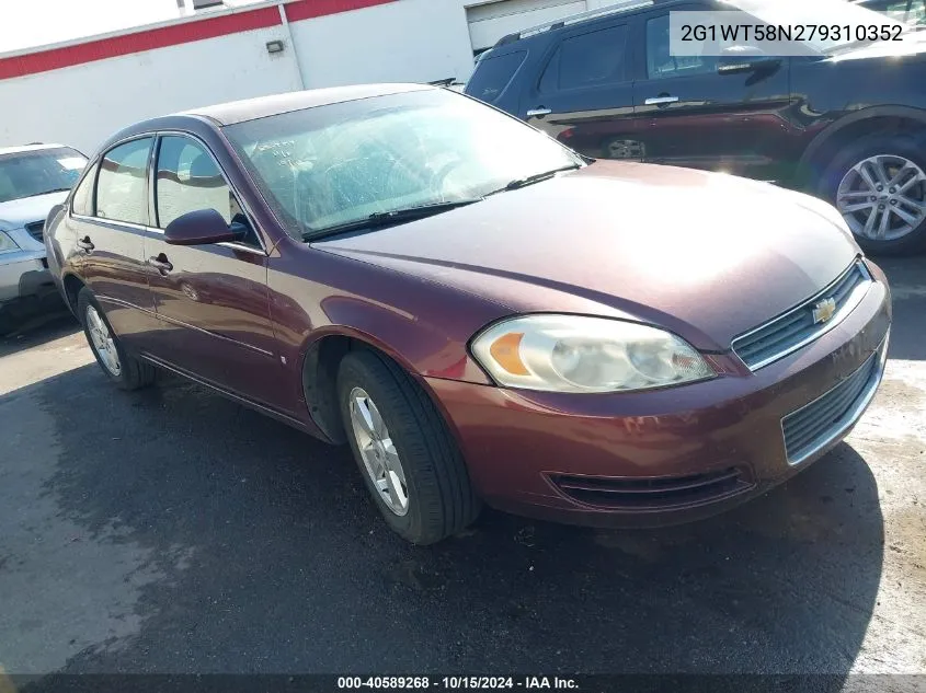 2007 Chevrolet Impala Lt VIN: 2G1WT58N279310352 Lot: 40589268