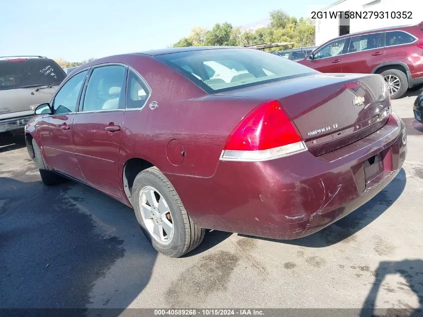 2007 Chevrolet Impala Lt VIN: 2G1WT58N279310352 Lot: 40589268