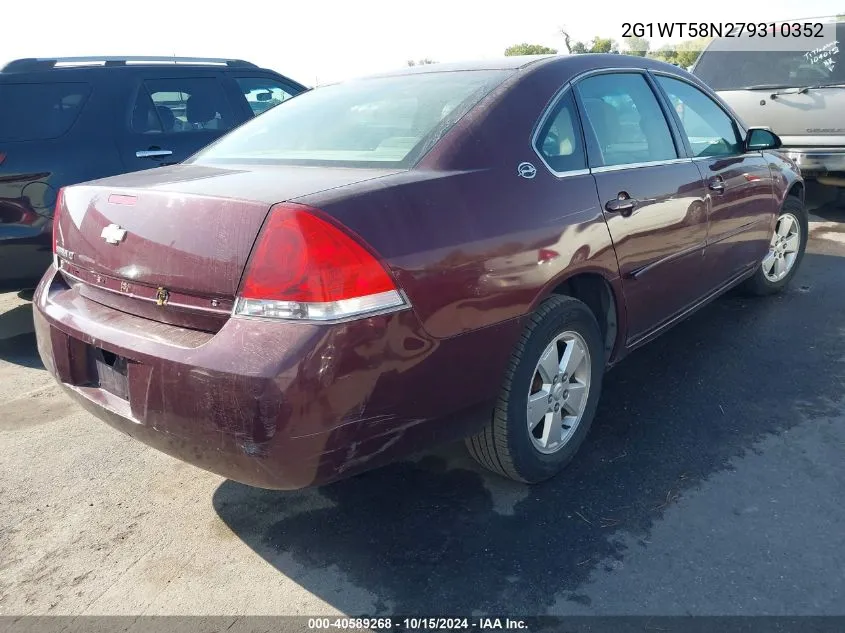 2007 Chevrolet Impala Lt VIN: 2G1WT58N279310352 Lot: 40589268