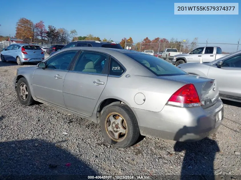 2007 Chevrolet Impala Lt VIN: 2G1WT55K579374377 Lot: 40645707