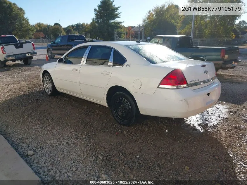 2007 Chevrolet Impala Ls VIN: 2G1WB58K779105179 Lot: 40683025