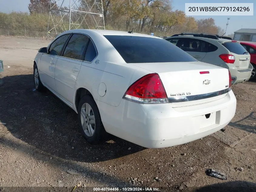 2007 Chevrolet Impala Ls VIN: 2G1WB58K779124296 Lot: 40704456