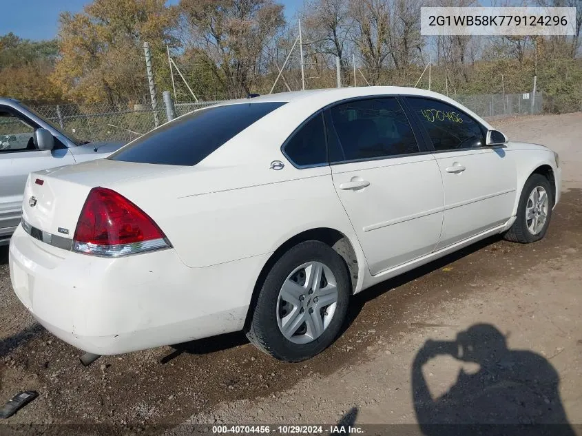 2007 Chevrolet Impala Ls VIN: 2G1WB58K779124296 Lot: 40704456