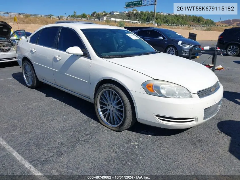 2007 Chevrolet Impala Lt VIN: 2G1WT58K679115182 Lot: 40749082