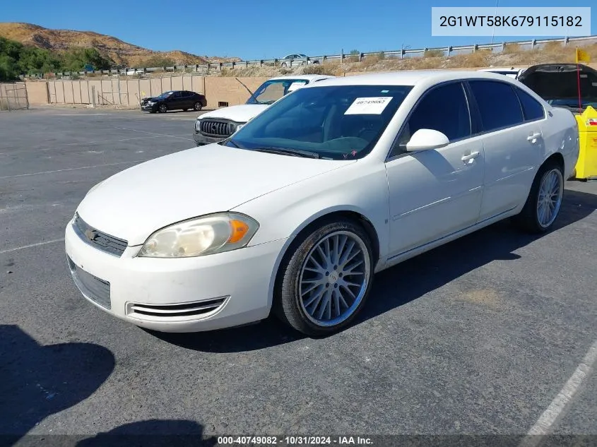 2007 Chevrolet Impala Lt VIN: 2G1WT58K679115182 Lot: 40749082