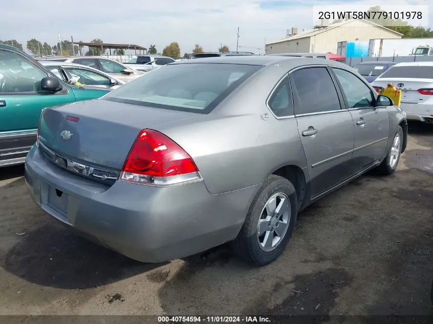 2007 Chevrolet Impala Lt VIN: 2G1WT58N779101978 Lot: 40754594