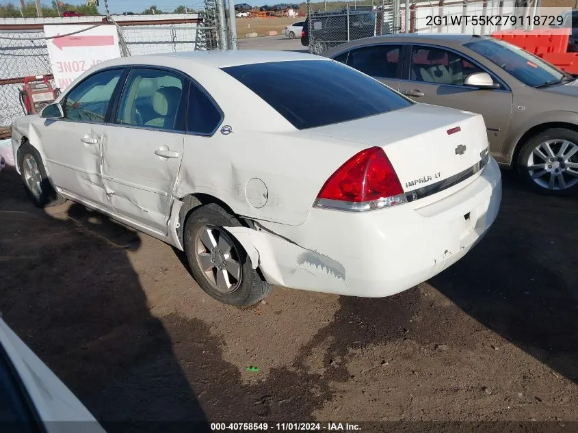 2007 Chevrolet Impala Lt VIN: 2G1WT55K279118729 Lot: 40758549