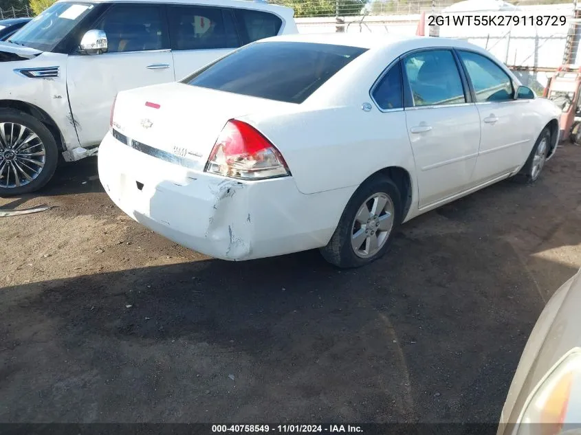 2007 Chevrolet Impala Lt VIN: 2G1WT55K279118729 Lot: 40758549