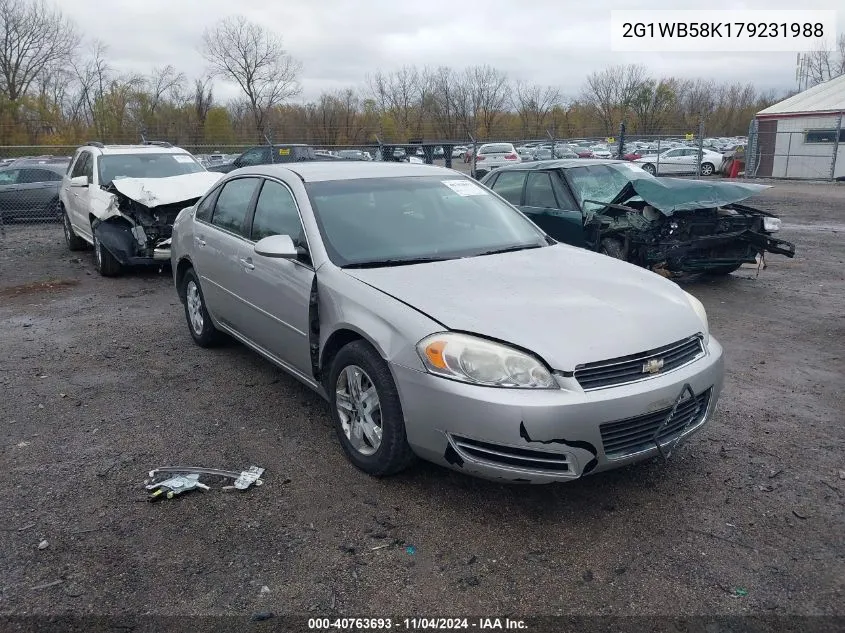 2007 Chevrolet Impala Ls VIN: 2G1WB58K179231988 Lot: 40763693