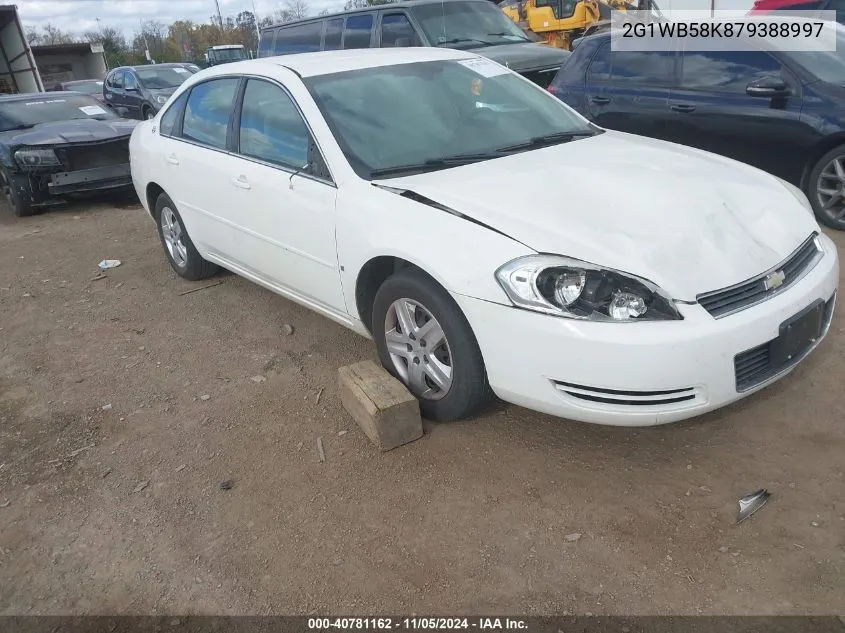 2007 Chevrolet Impala Ls VIN: 2G1WB58K879388997 Lot: 40781162