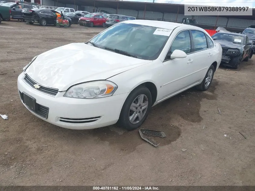 2007 Chevrolet Impala Ls VIN: 2G1WB58K879388997 Lot: 40781162