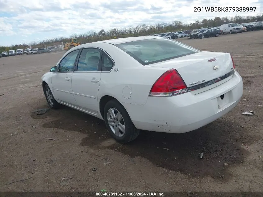 2007 Chevrolet Impala Ls VIN: 2G1WB58K879388997 Lot: 40781162