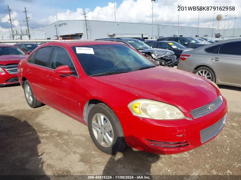 2007 Chevrolet Impala Ls VIN: 2G1WB58K879162958 Lot: 40815224