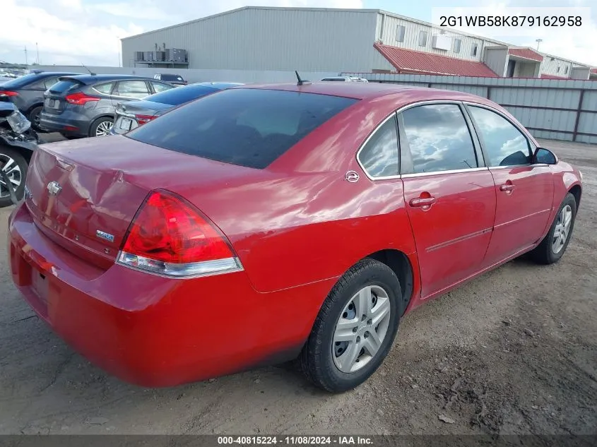 2007 Chevrolet Impala Ls VIN: 2G1WB58K879162958 Lot: 40815224