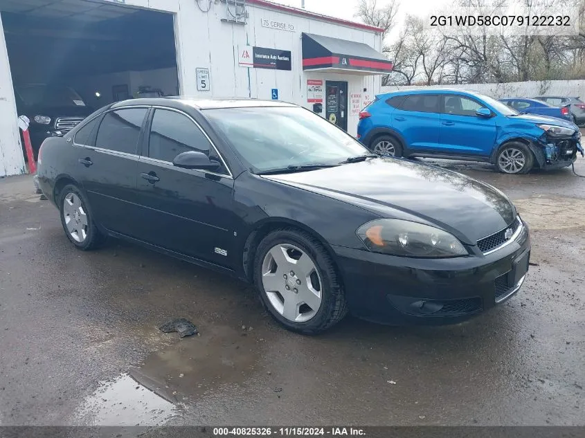 2007 Chevrolet Impala Ss VIN: 2G1WD58C079122232 Lot: 40825326