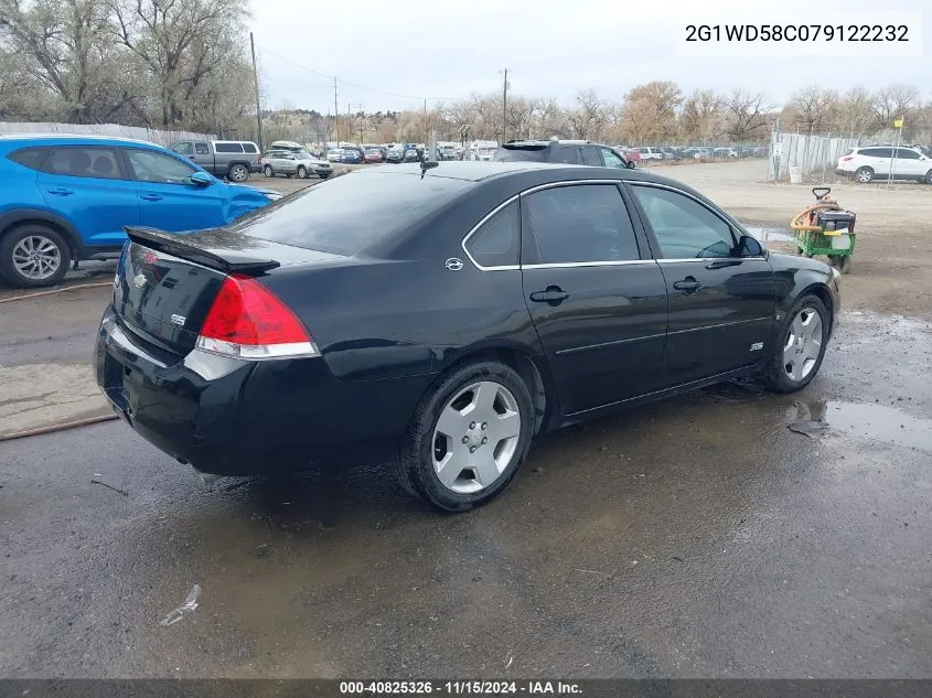 2007 Chevrolet Impala Ss VIN: 2G1WD58C079122232 Lot: 40825326