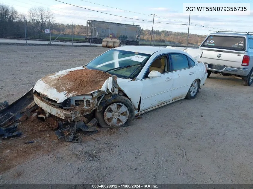 2007 Chevrolet Impala Lt VIN: 2G1WT55N079356735 Lot: 40829912