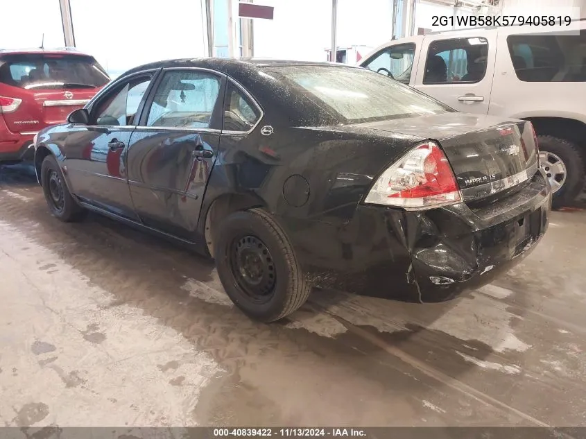 2007 Chevrolet Impala Ls VIN: 2G1WB58K579405819 Lot: 40839422