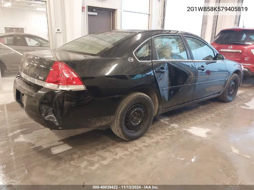 2007 Chevrolet Impala Ls VIN: 2G1WB58K579405819 Lot: 40839422