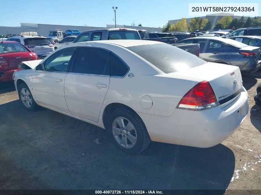 2007 Chevrolet Impala Lt VIN: 2G1WT58N279243364 Lot: 40872726