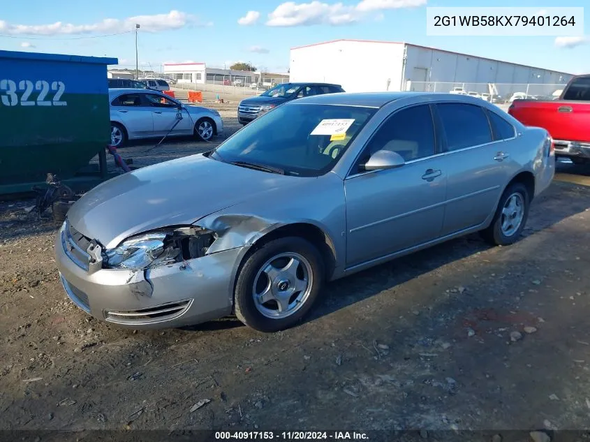 2007 Chevrolet Impala Ls VIN: 2G1WB58KX79401264 Lot: 40917153