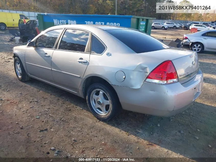 2007 Chevrolet Impala Ls VIN: 2G1WB58KX79401264 Lot: 40917153