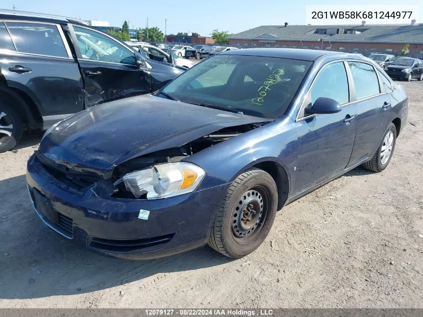 2008 Chevrolet Impala Ls VIN: 2G1WB58K681244977 Lot: 12079127