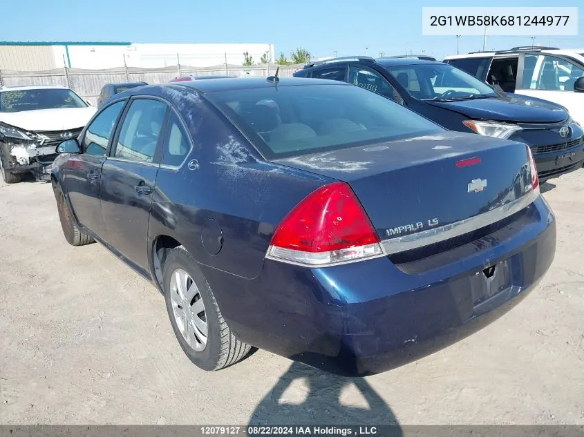 2008 Chevrolet Impala Ls VIN: 2G1WB58K681244977 Lot: 12079127