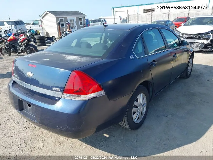 2008 Chevrolet Impala Ls VIN: 2G1WB58K681244977 Lot: 12079127