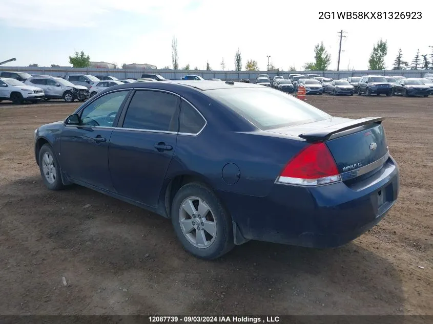 2008 Chevrolet Impala VIN: 2G1WB58KX81326923 Lot: 12087739