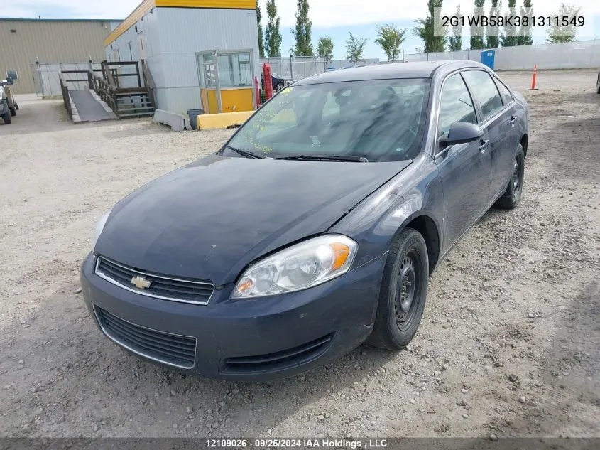 2008 Chevrolet Impala VIN: 2G1WB58K381311549 Lot: 12109026