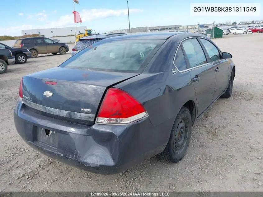 2008 Chevrolet Impala VIN: 2G1WB58K381311549 Lot: 12109026