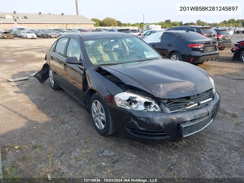 2008 Chevrolet Impala VIN: 2G1WB58K281245897 Lot: 12118835