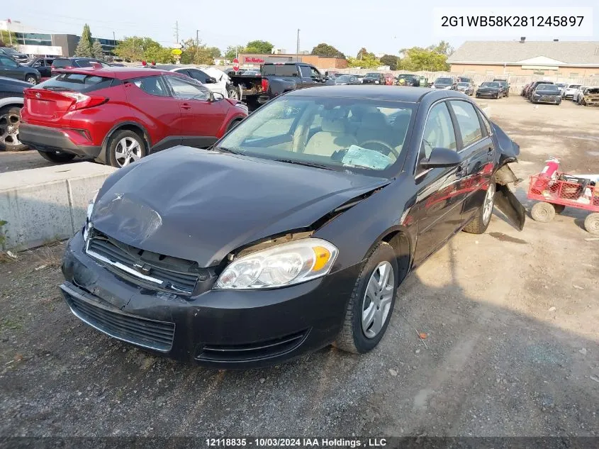 2008 Chevrolet Impala VIN: 2G1WB58K281245897 Lot: 12118835