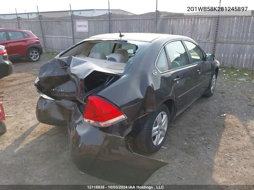 2008 Chevrolet Impala VIN: 2G1WB58K281245897 Lot: 12118835