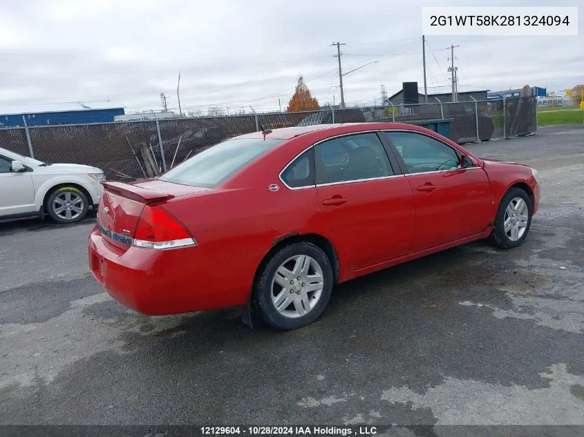 2008 Chevrolet Impala VIN: 2G1WT58K281324094 Lot: 12129604