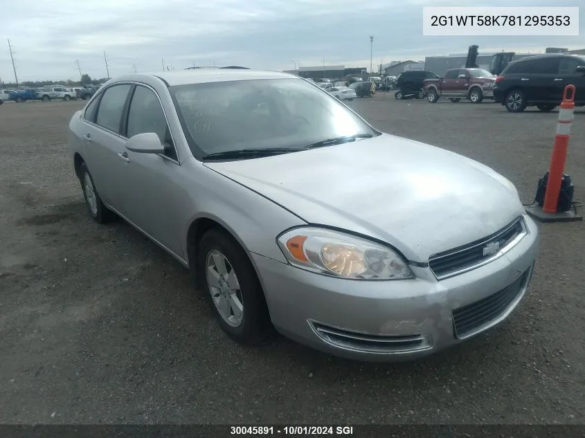 2008 Chevrolet Impala Lt VIN: 2G1WT58K781295353 Lot: 30045891