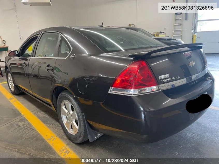 2008 Chevrolet Impala Ls VIN: 2G1WB58K081326896 Lot: 30048577