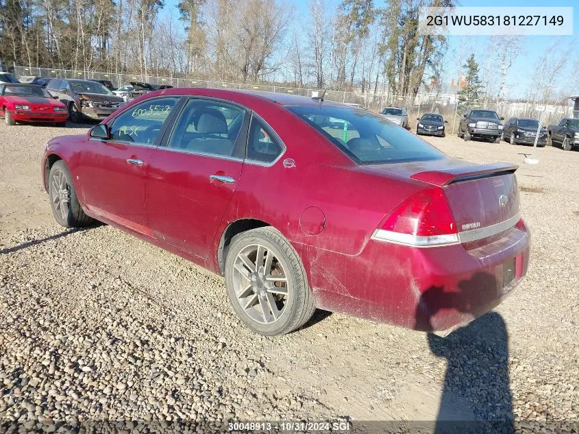 2008 Chevrolet Impala Ltz VIN: 2G1WU583181227149 Lot: 30048913