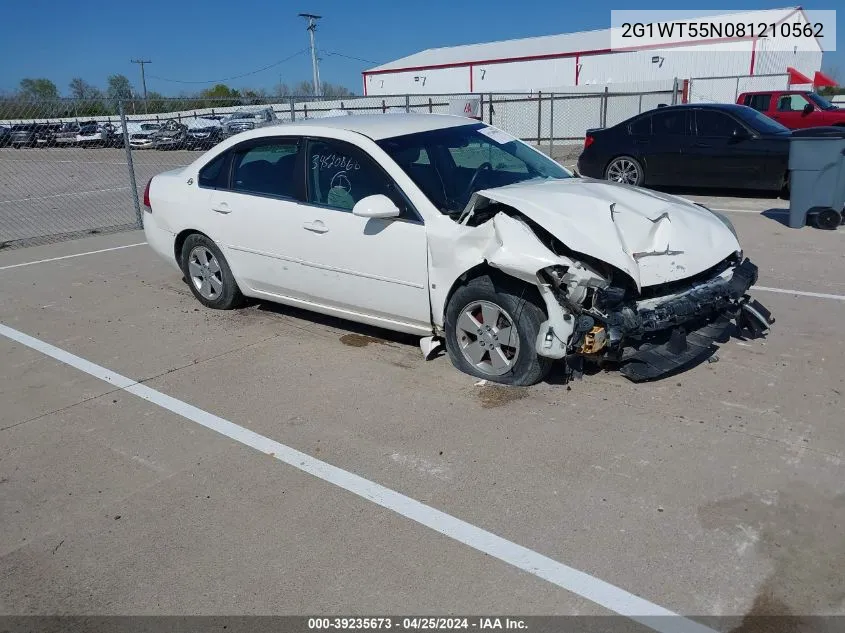 2008 Chevrolet Impala Lt VIN: 2G1WT55N081210562 Lot: 39235673