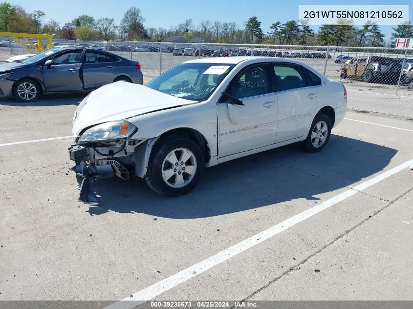 2008 Chevrolet Impala Lt VIN: 2G1WT55N081210562 Lot: 39235673