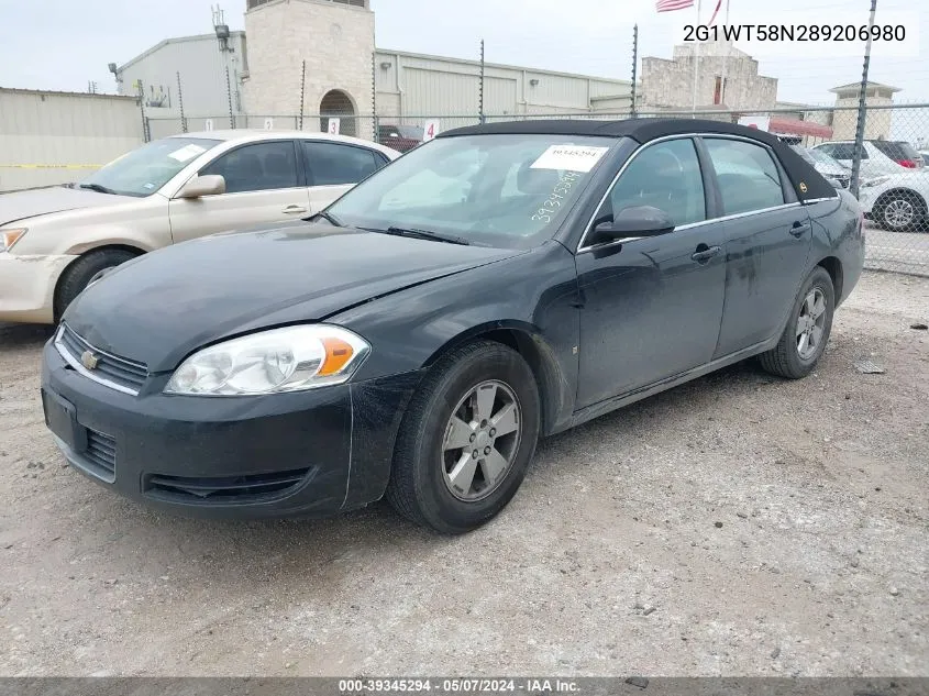 2008 Chevrolet Impala Lt VIN: 2G1WT58N289206980 Lot: 39345294