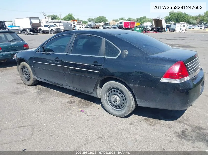 2008 Chevrolet Impala Police VIN: 2G1WS553281247663 Lot: 39802633