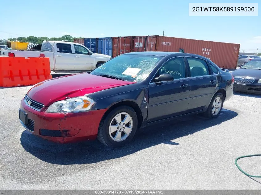 2008 Chevrolet Impala Lt VIN: 2G1WT58K589199500 Lot: 39814773