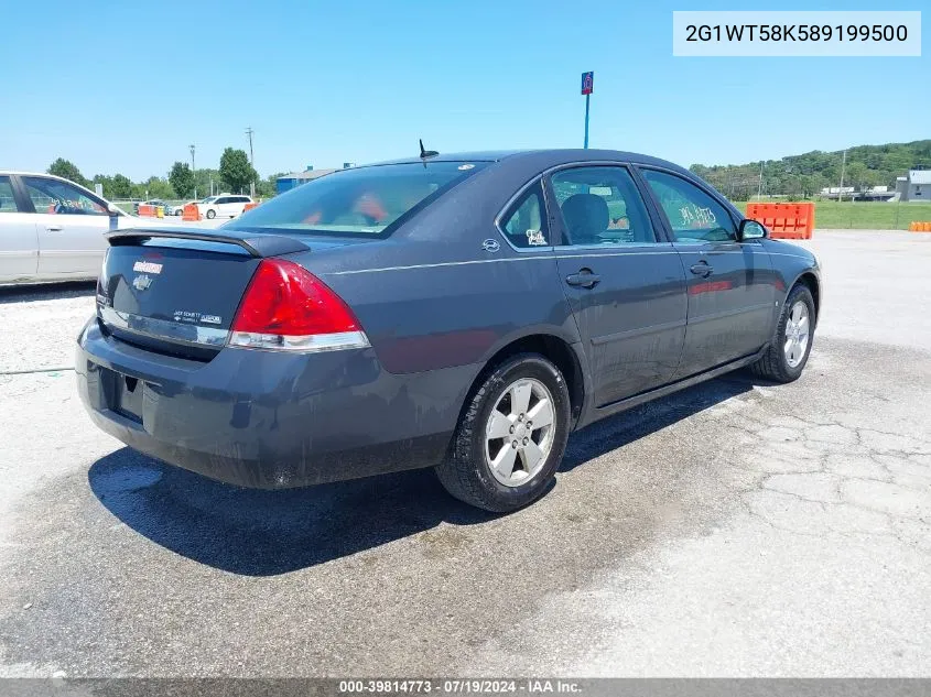 2008 Chevrolet Impala Lt VIN: 2G1WT58K589199500 Lot: 39814773