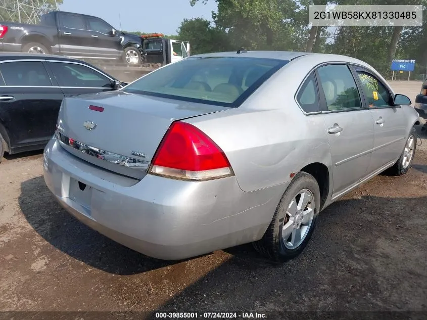 2008 Chevrolet Impala Ls VIN: 2G1WB58KX81330485 Lot: 39855001