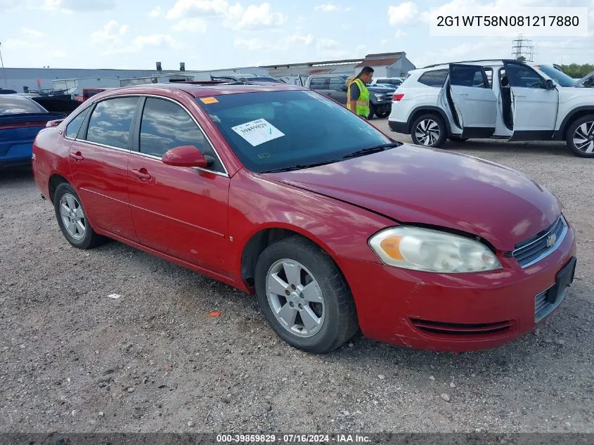 2G1WT58N081217880 2008 Chevrolet Impala Lt